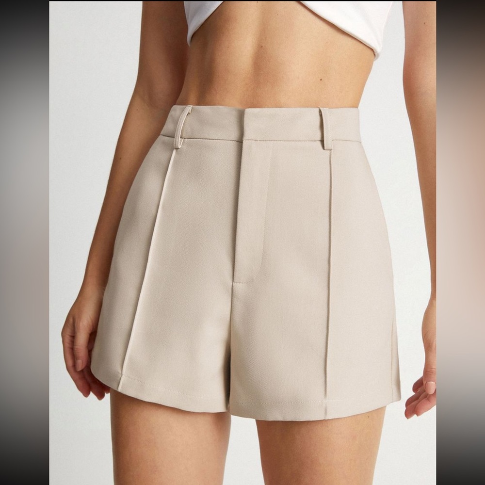 High Waisted Mini Trouser Shorts